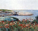 childe hassam Poppies Isles of Shoals painting